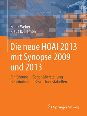 cover image of Die neue HOAI 2013 mit Synopse 2009 und 2013